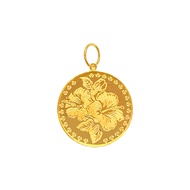 916 Gold Hibiscus Pendant Design [Syiling Coin Design]