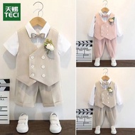 One Year Old Dress Men Suit Suit One Year Old Boy Baby Children Birthday Wedding Flower Girl Vest Dr