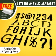 Acrylic Alphabet Classic Font  3D DIY Wall Sticker Matte Black 10CM Height A-Z Home Deco Custom Hous