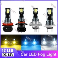 ZR For 1pc 12LED Bulb Fog Bulb H11 H8 H16 H4 H7 9005 9006 HB4 HB3 H3 for Car Yellow Ice Blue