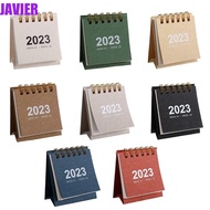 JAVIER Desk Calendar Solid Color Simple Table Planner Organizer Desk Yearly Agenda Paper 2023 Calendar