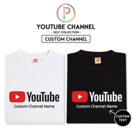 [Adult/Kid] Youtube Channel Subscribe Content Creator Influencer Tee Baju T-shirt Youtuber Custom Name/Nama/Text