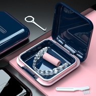 LP-6 New🍓QM Invisible Tooth Socket Storage Box Small Dentures Pack Tooth Socket Box Carrying Orthodontic Tooth Retainer