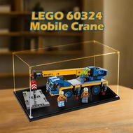 Lego 60324 Mobile Crane Display Case Popmart Labubu Zimomo Kotak Pameran Kren Bergerak 移动起重机收纳盒防尘展示