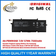 AA-PBWN4AB 7.6V 57Wh 7560mAh Genuine Original Laptop Battery For Samsung ATIV Book 5 540U ATIV Book 