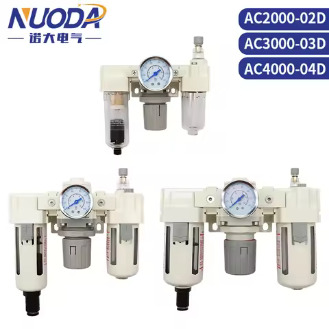 AC2000-02 AC3000-03D AC4000-04D Air Source Air Processor Regulator Compressor Filter Relief Valve Sa
