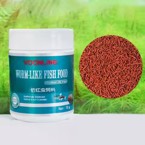 Voonline Colorful Fish Feed Imitates Red Worms