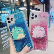 For OPPO R17 R15 Pro R15X K1 R11S R11 R9S R9 Plus Case Quicksand Liquid Dinosaur Holder Glitter Bling Cartoon Case Cover