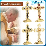 Standing Crucifix Saint Benedict Metal Crucifix Cross Ornament Decoration Car and Office