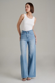 Mc jeans กางเกงยีนส์ผู้หญิง ขากว้าง ทรงไวด์เลค (Wide Leg) Mc Cool MFWZ225
