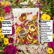 9-Flowers Mandi Bunga + Epsom Salt + Himalaya Rock Salt - Flower Bath Spa Bath Soak BIG CARE MART