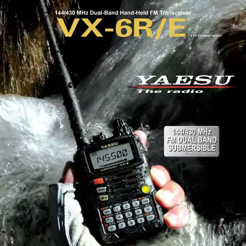 VX-6R VX-6E YAESU Amateur Walkie Talkie IPX7 Submersible FM 144/430MHz Dual Band Shortwave Marine Ai