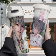 Love And Shen Xing Return To The Handheld Thermos Cup 316 Stainless Steel Straw Double Drink Large C