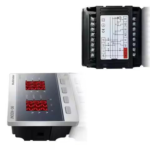 1Pc Ammeter Voltmeter Hz Meter 3 Phase 4 Wire Intelligent LED Digital Multimeter AC220V/380V Voltage