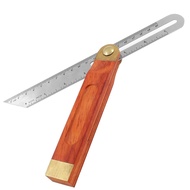 9 Inch T-Bevel Angle Finder Sliding Gauge, Adjustable Ruler Protractor with Hardwood Handle, Metric 