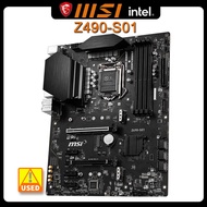 1200 Motherboard Z490 For i3-10105F i9 10900K cpus MSI Z490-S01 Motherboard LGA 1200 DDR4 128GB PCI-