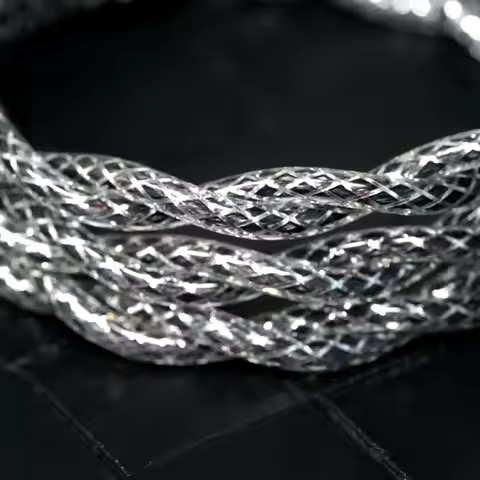 XINHS S99 2 Strands 4N Pure Silver + 7N Pure Copper Hybrid HiFi Headphone Coaxial Cable