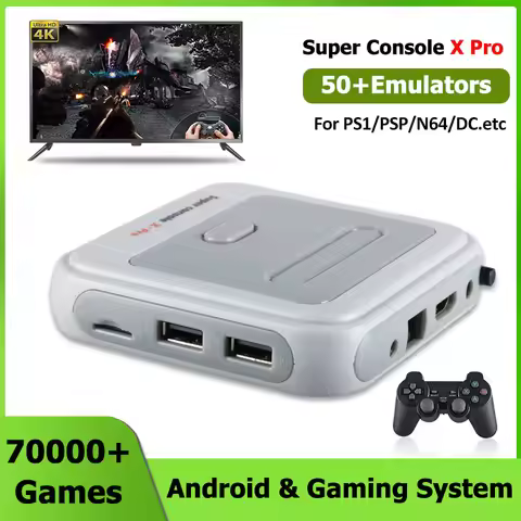 Super Console X Pro Retro Video Game Console TV Box Game Box Two In One Built-In 50+ Emulators 70,00
