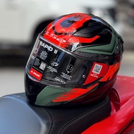 LS2 Helmets FF353 Rapid II Gale Black Red Green - หมวกกันน็อคเต็มใบ