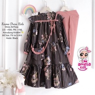 (( TERBARU )) SETELAN BAJU GAMIS 3IN1 ANAK 5-8 TAHUN RIVANA DAYU SETELAN GAMIS DAN HIJAB ANAK BY AME