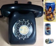 PEPSI F4 百事可樂造型 早期 古董 懷舊 復古 收藏 分機 撥盤 轉盤 電話機線20元