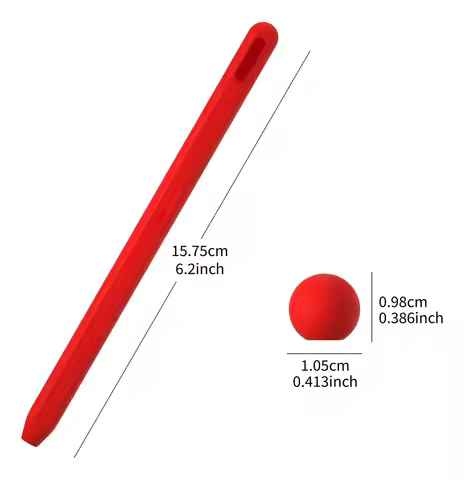 Silicone Case for Apple Pencil 2 Lightning logo Textured grip area for enhanced hold Stylus protecti