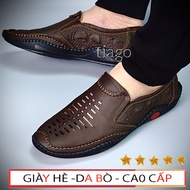 giày mọi nam thoáng khí da bò đế cao su khâu siêu bền- xem hàng mới thanh toán p06