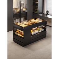 Closet island cabinet, floor-standing jewelry display cabinet, light luxury home storage drawer cabi