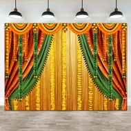 Lofaris India Pooja Photography Backdrop Puja Ganpati Pooja Traditional Mehndi Festival Background D