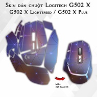 Logitech G502X mouse Skin 3D model 3dls034 | 3m Anti-slip Film Sticker
