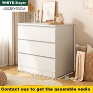 JAIJU 3/4/5 Layer Chest Drawers Cabinet Moden Living Cubicle  bedroom furniture White Big Size Locke