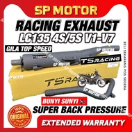 TS RACING Super Back Pressure Exhaust LC135 V1-V7 28MM 32MM 35MM EKZOS TRUE BACK PRESSURE UMA NLK Y1