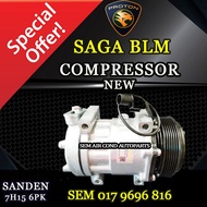 PROTON SAGA BLM SANDEN 7H15 6PK NEW COMPRESSOR/ KOMPRESOR (CAR AIRCOND SYSTEM)