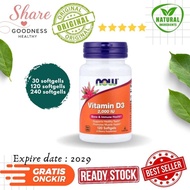 NOW Foods Food Vitamin D-3 D3 / 20,000 IU 2000IU 2000 IU / Softgels Bone Vitamin