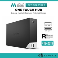 SEAGATE ONE TOUCH HUB DESKTOP HUB WITH PASSWORD PROTECTED STORAGE & FRONT-FACING USB 3.0 + USB C POR