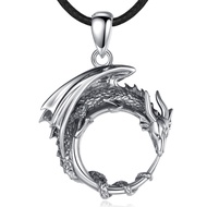 Eudora Real 925 Sterling Silver Cool Dragon Neckalce Temperament Personality Dragon Pendant Fashion 