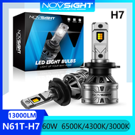 Novsight N61T H7 Bóng đèn pha LED 6500K / 4300K / 3000K 3 Nhiệt độ màu Đèn LED ô tô Chùm sáng cao