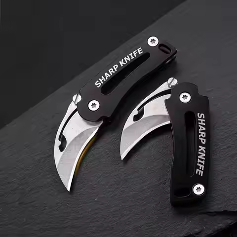 Mini Stainless Steel Folding Karambit Claw Knife, Lightweight & Portable Outdoor Camping Survival To