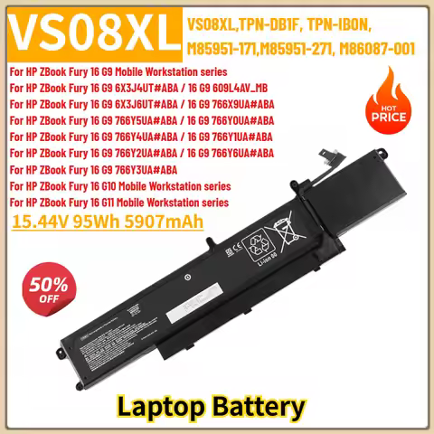 VS08XL Laptop Battery 15.44V 95Wh 5907mAh For HP ZBook Fury 16 G9 G10 G11 High Quality Replacement B