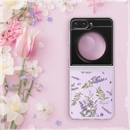 Samsung Flip6/Flip5 5G 輕薄軍規防摔水晶彩鑽手機殼-薰衣草