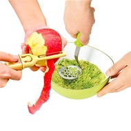 【買就送】日本Shimomura輕小型蔬果搗泥器-買就送攜帶型2合1水果刀