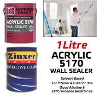 1L Nippon Acrylic Wall Sealer 5170 Interior & Exterior Walls Nippon Wall Sealer l Protective Coating