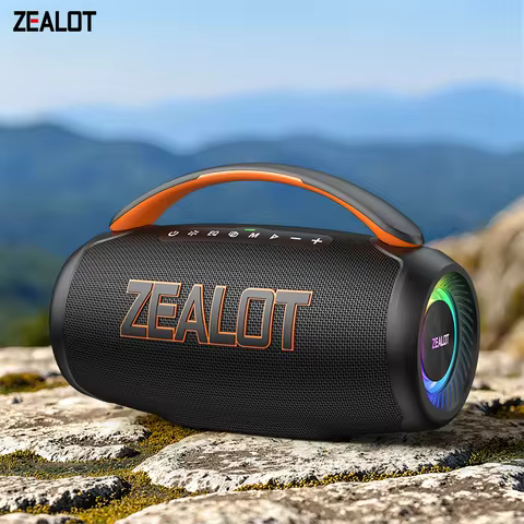 zealot_P12 60W Portable Bluetooth Speaker with 10-Hour Playtime, Portable Handle,Original Speaker ，r