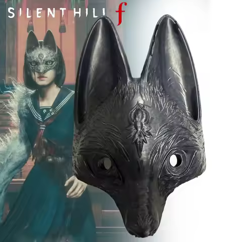 Game SILENT HILL F Shimizu Hinako Cosplay Mask Adult Half Face 3D Printing Fox Mask Halloween Masque