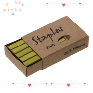 WINTE 1000Pcs Staples per Pack Colored Staples, 1/4 Inch Metal 26/6 Standard Staples, Colorful 26/6 