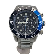 SEIKO Men's Watch Solar Analog Stainless Steel BLK SLV SS V175-0AD0