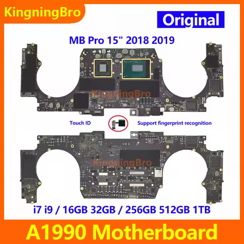 Original A1990 Motherboard For MacBook Pro 15" A1990 Logic Board With Touch ID 2018 2019 Years