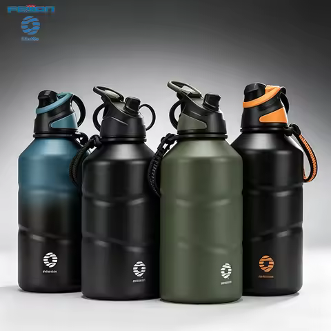 Fjbottle Stainless Steel Thermos Bottle 1.9L Large Capacity Vacuum Flask Water Cup Keep Hot Cold Out