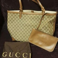 Gucci (大型)編織包 拖特包 購物包
