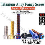 TC4 Titanium Alloy Fancy Screw Torx Screw Flower Screw Positive Titanium Screw 64 Positive Titanium 